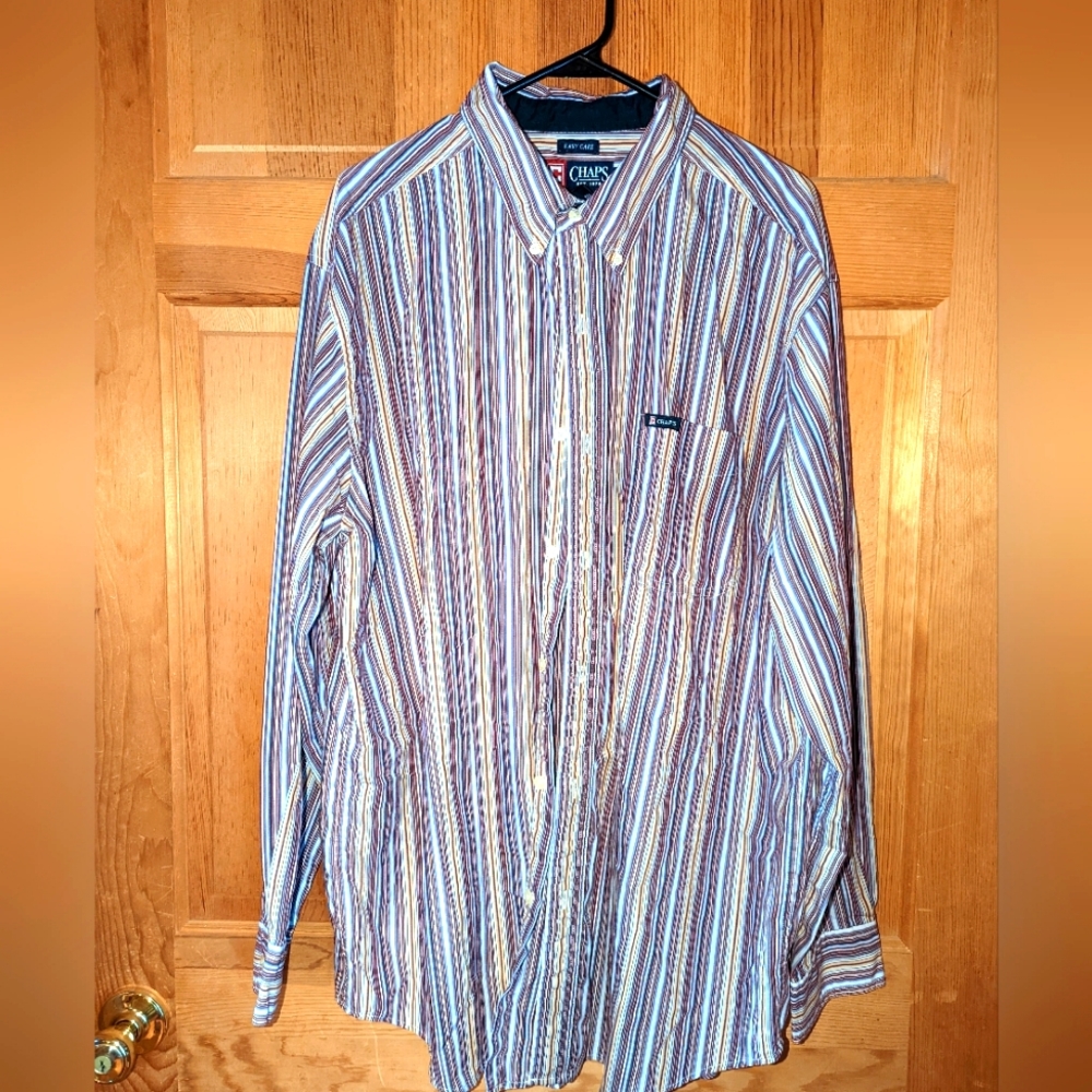 💥4/$20 CHAP'S EASY CARE BUTTON DOWN, LONG SLEEVE, XL TALL